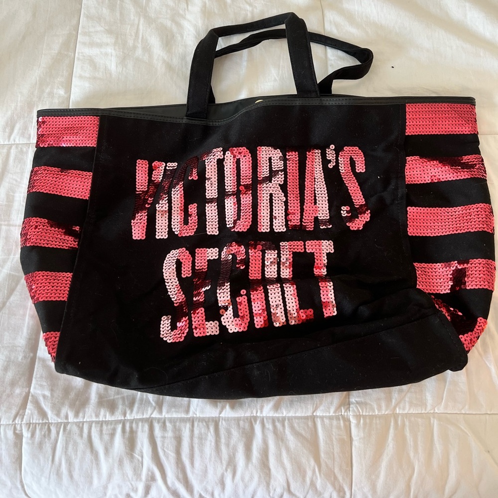 Victoria’s Secret sequin big tote bag vintage '